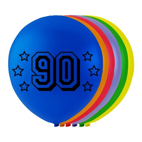 8 st. 90-års födelsedag mixade ballonger