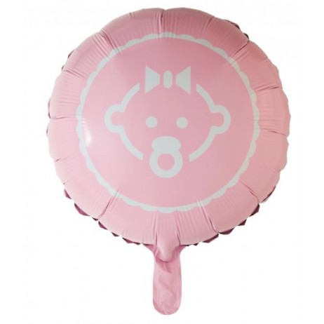 Baby rosa folieballonger 18"