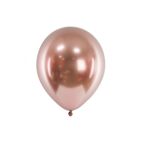 10 st. Chrome latexballonger - Roséguld 12"