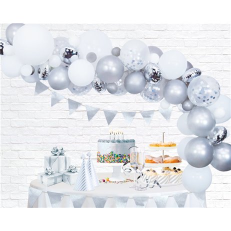 Ballongirlang - Silver set 4 meter