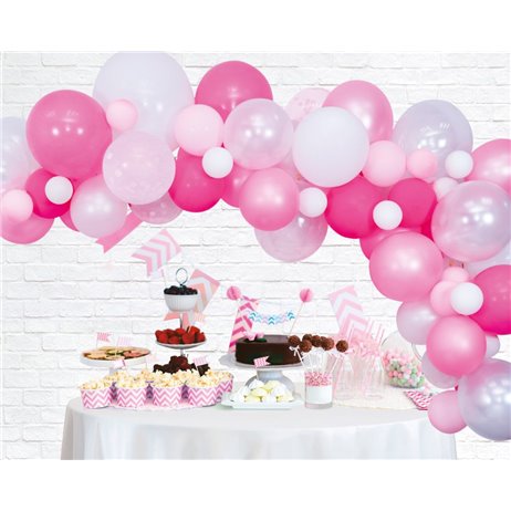 Ballongirlang - Rosa set 4 meter