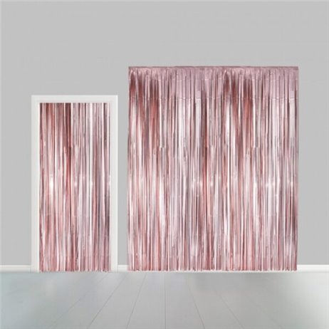 Roséguld glitter - dörrgardin - 100x240cm