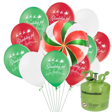 God jul - Paket 3 med ballonger och helium