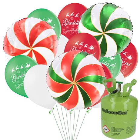 God jul - Paket 2 med ballonger och helium