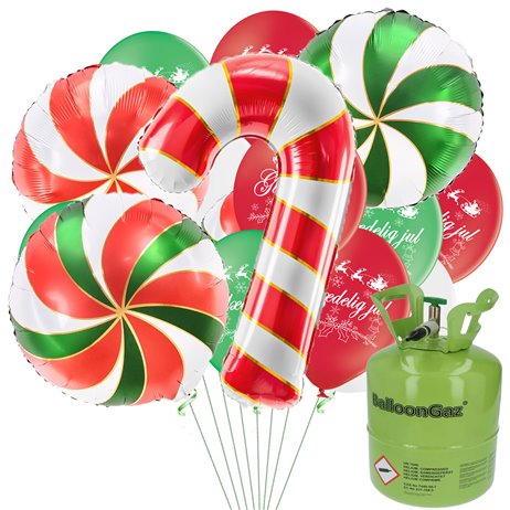 God jul - Paket 1 med ballonger och helium