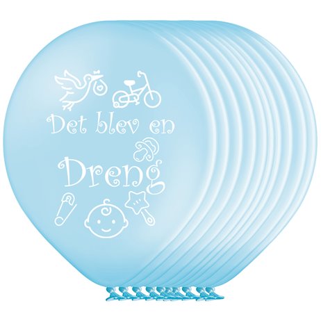 10 st. Det blev en Pojke ballonger