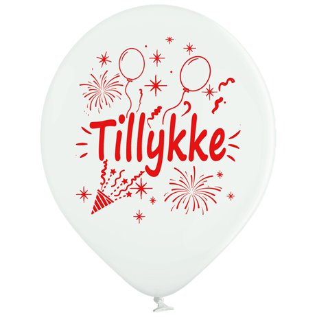 10 st. Grattis vita ballonger