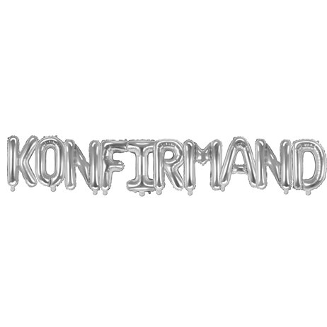 Konfirmand - text 14" paketerat i set - silver