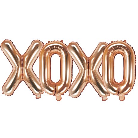 XOXO - text 14" paketerad i set - roséguld