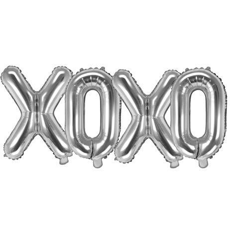 XOXO - text 14" paketerat i set - silver