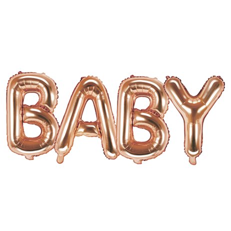 Baby - text 14" satt i set - roséguld