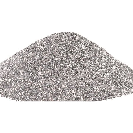 500 gr Dekorativt Metallic sand - Silver 0,1-0,4 mm