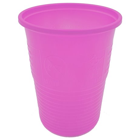 100 st Plastbägare - fuchsia 210 ml.