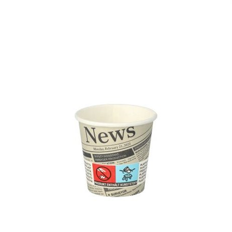 50 st Pappmuggar Newspaper design - 50 ml