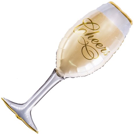 champagneglas 30" folieballong