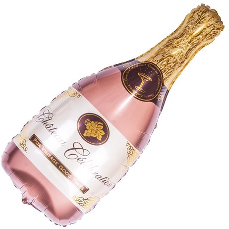 Rose Guld champagneflaska 33" folieballong