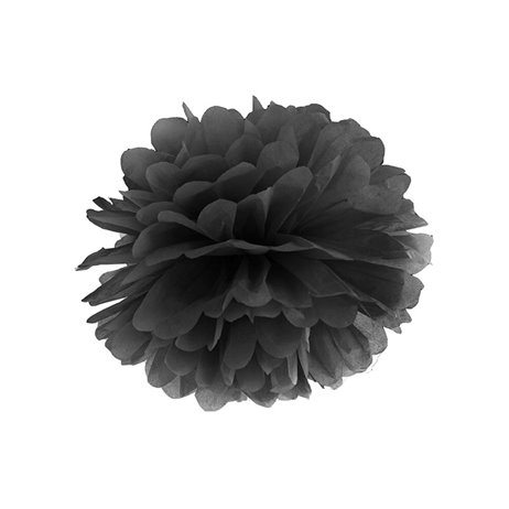 Pom pom svart 35 cm