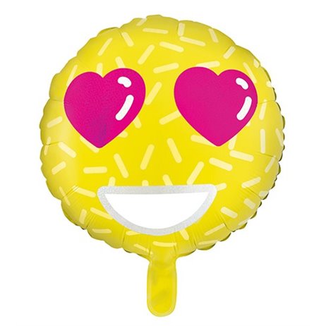 Smiley guldfolieballonger 18"