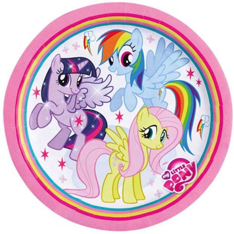 8 st Papp tallrikar My little Pony 23 cm