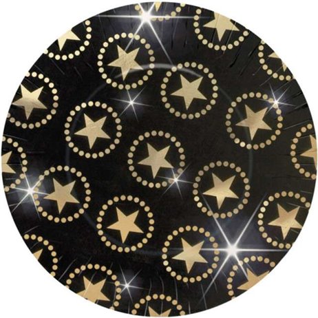 8 st Papp tallrikar Stars - Hollywood 26,7 cm