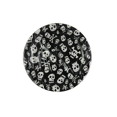 6 st Papp tallrikar Skull 23 cm