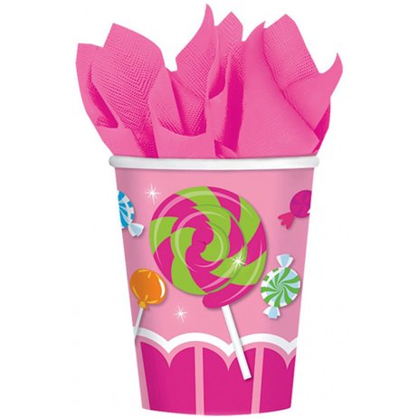 8 st Pappmuggar - Candy Cupcake 266ml