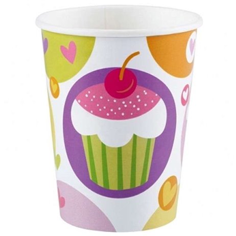 8 st Pappmuggar - Cupcake 266ml