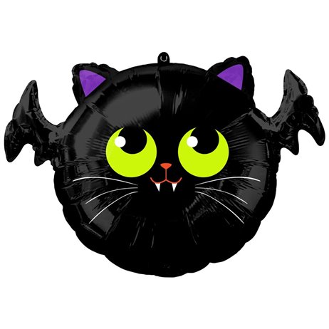 Halloween Fladdermus katt folieballong 20"