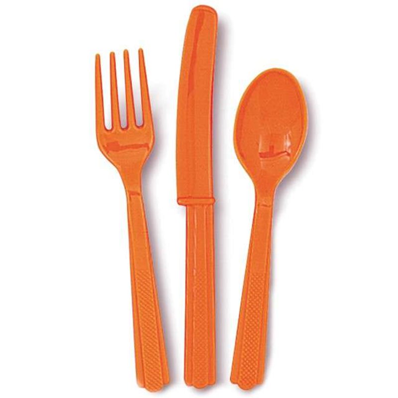 18 delar Orange bestick 6 Set