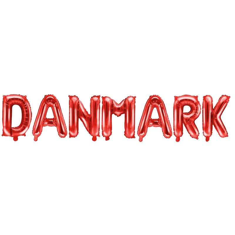 Danmark - text 14" paketerad i set - röd