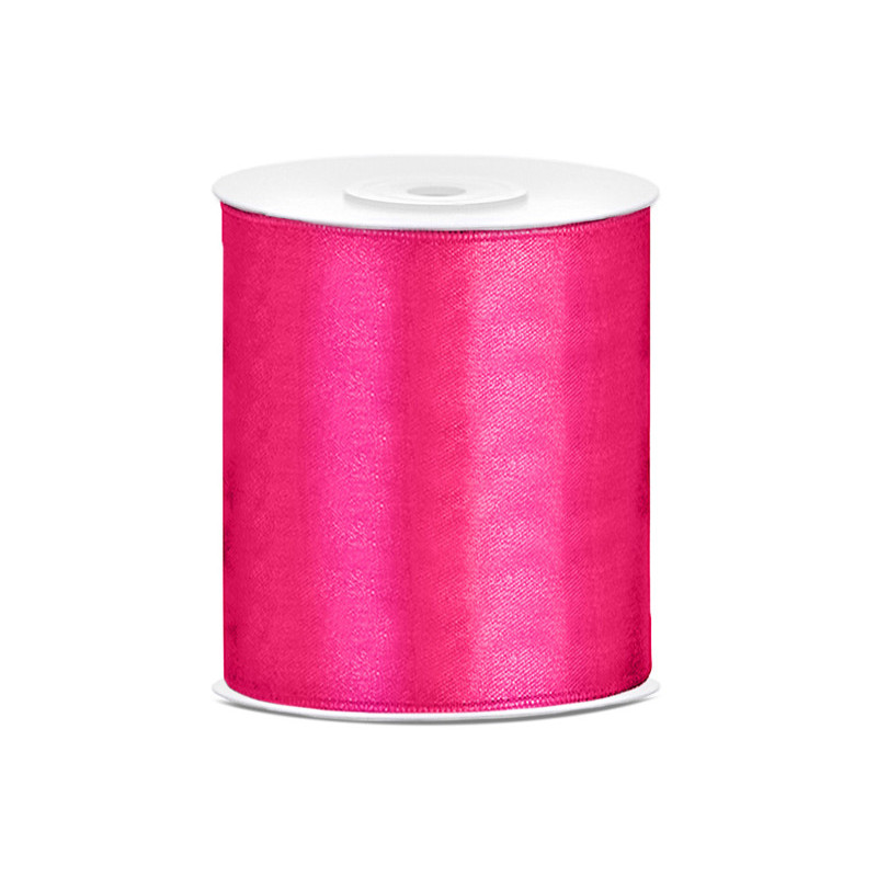 25 meter - Satinband fuchsia 100 mm