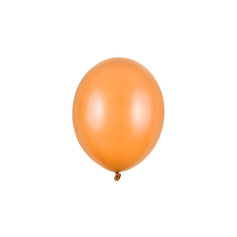 100 st Metallic ljus orange ballonger - storlek 9"