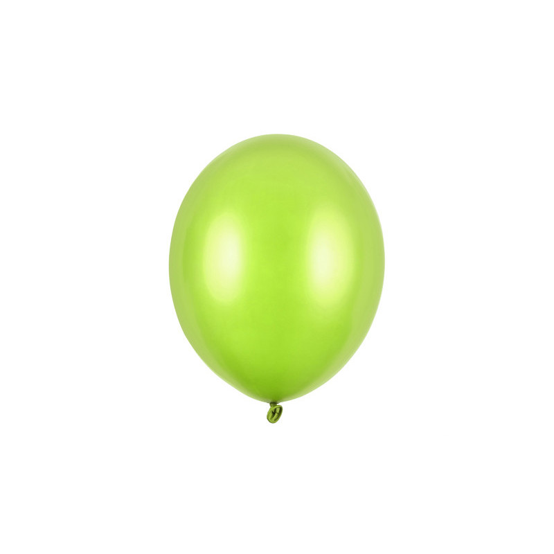 100 st Metallic limegrön ballonger - str 9"