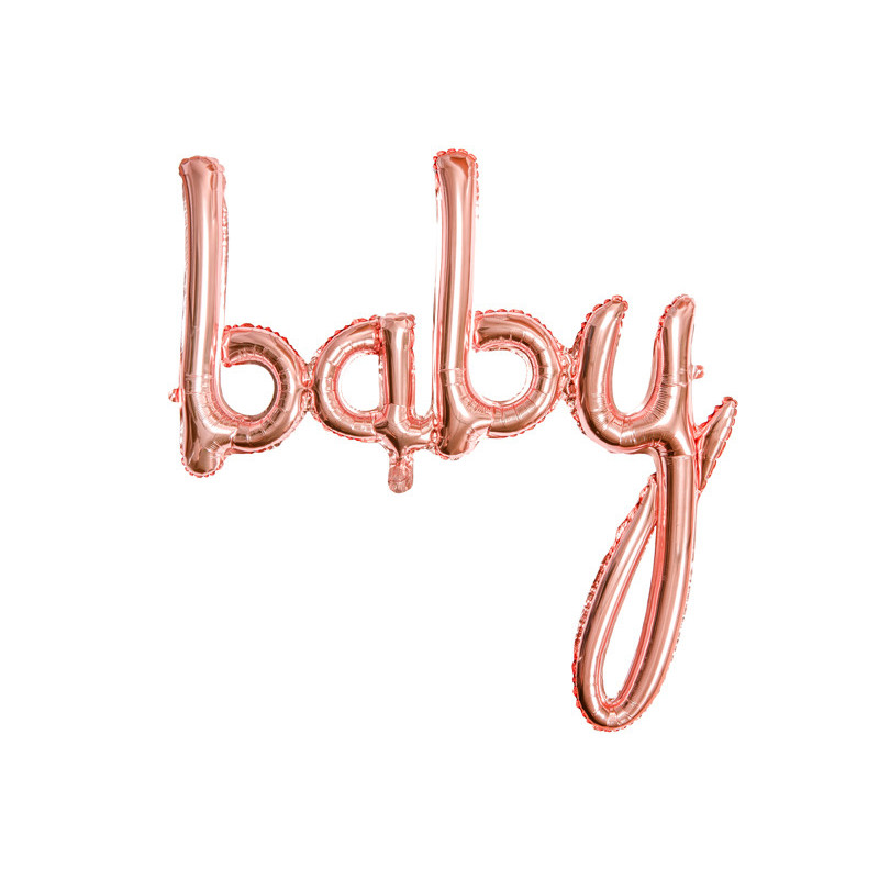 Baby - text 30" rosé guld- folieballong