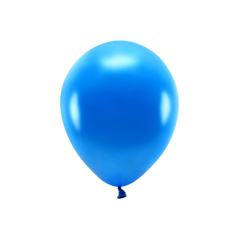 100 st. Ekologiska Metallic marinblå ballonger strl. 12"