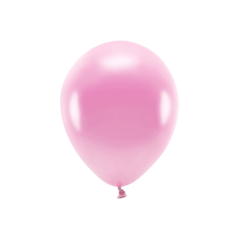 100 st. Ekologiska Metallic rosa ballonger str. 12"