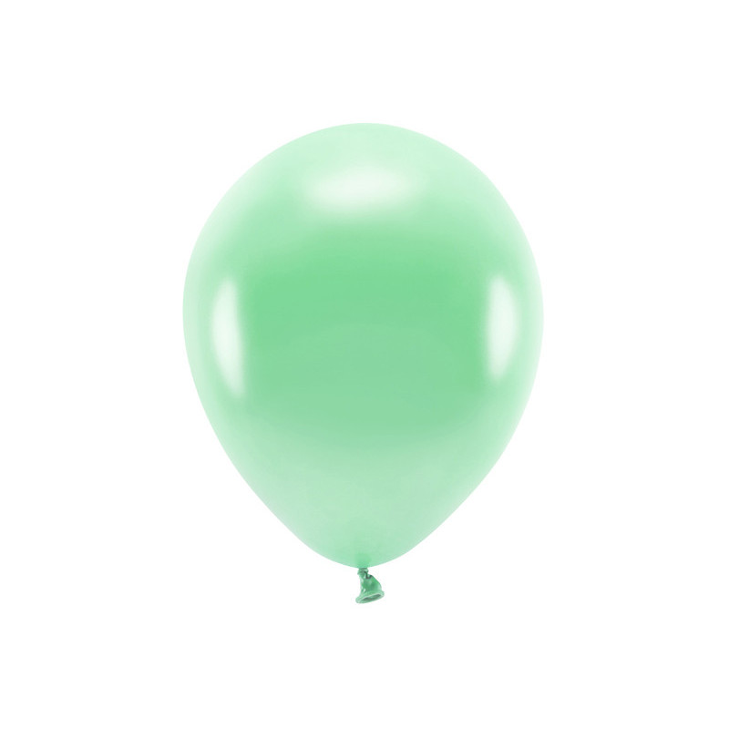 100 st. Ekologiska Metallic mint ballonger strl. 12"