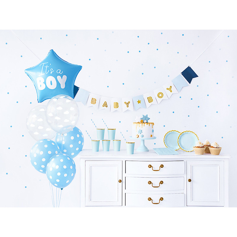 1 set Ljusblå Baby Boy Party Box Dekorationsset - Allt du behöver