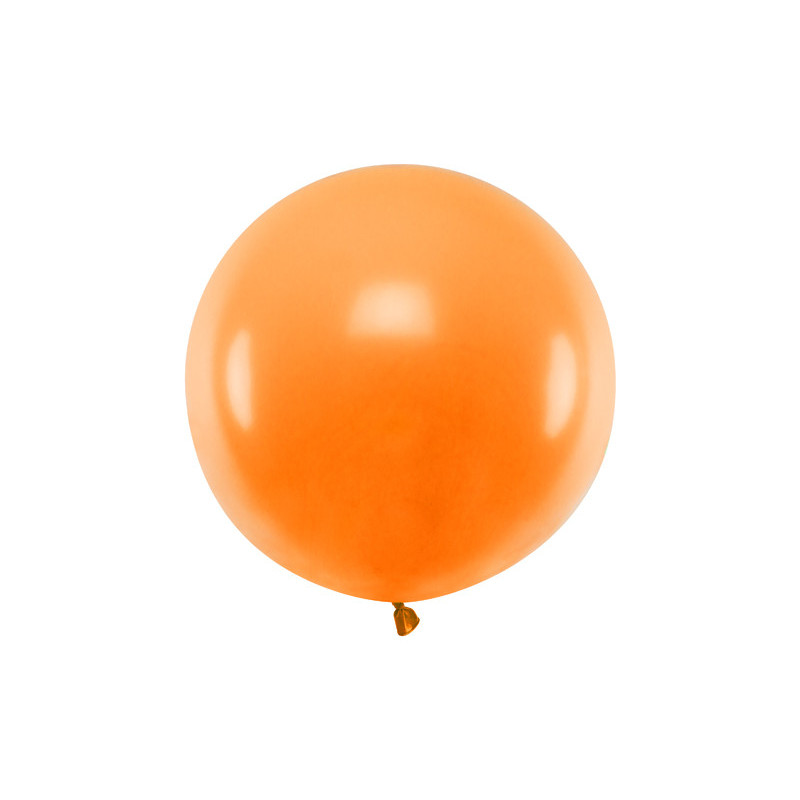 1 Styck - 60 cm Rund Festballong i Elegant Pastell Mandarin Orange Färg