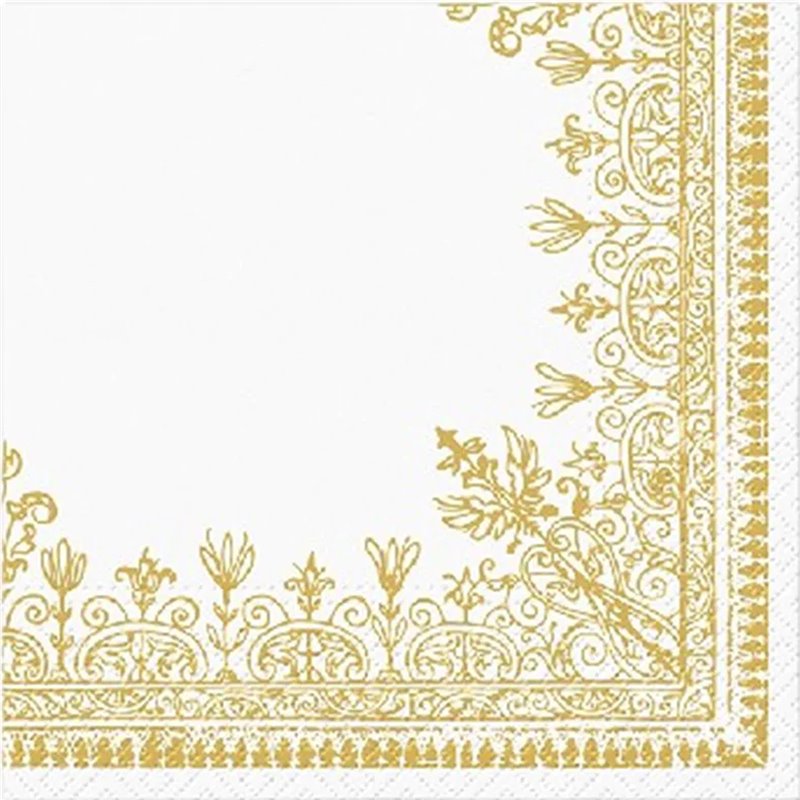 20 st. Ornamental Frame Gold lunchservetter - Perfekta för alla festliga tillfällen