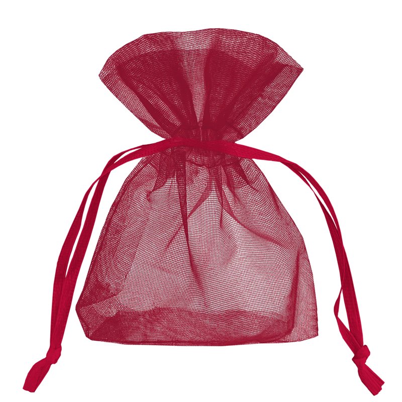 10 st. XL Lyxiga Organza- och Chiffonpåsar i Bordeaux 10x15 cm - Perfekt för festdekorationer