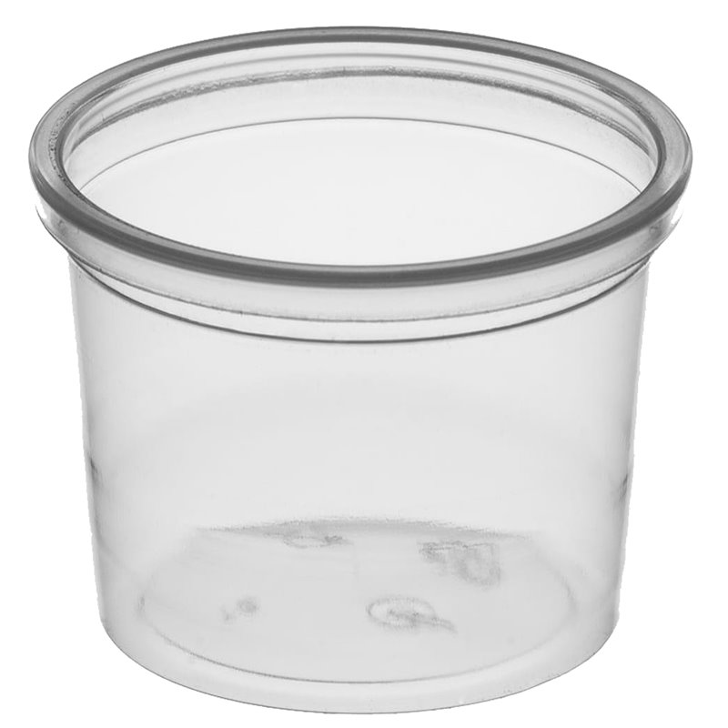 100 st. Portionskoppar - Dressingkoppar Transparent 100 ml. Ø65 mm - Återanvändbara