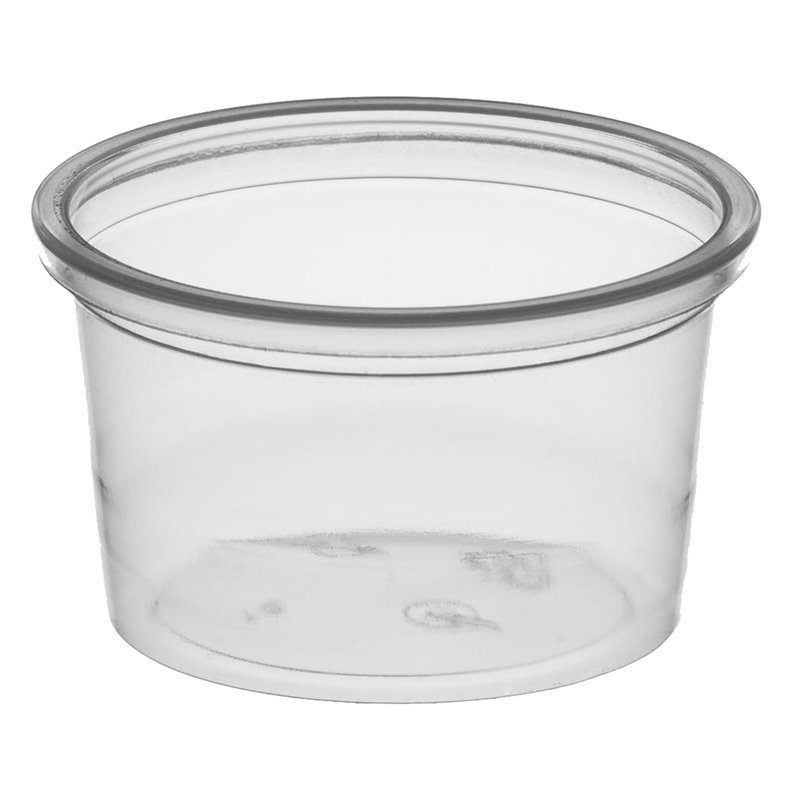 100 st. Portionskoppar - Dressingkoppar Transparent 50 ml. Ø65 mm - Återanvändbara