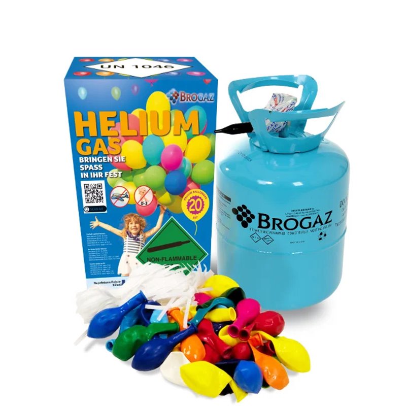 Helium Kit ballongas liten - inkl. 20 ballonger & snöre