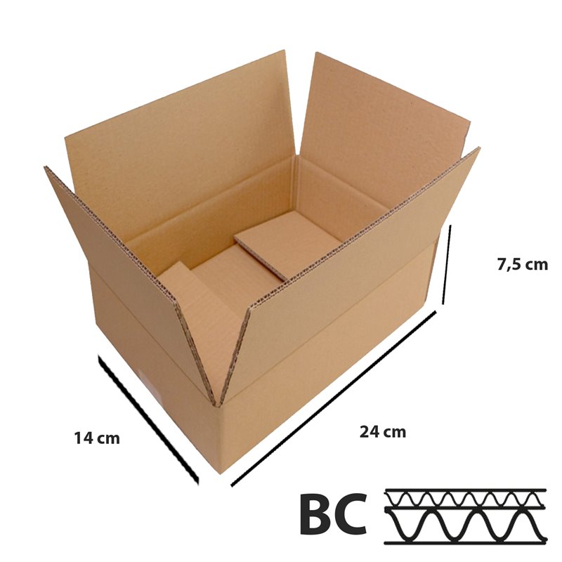 1 st Robust 5-lagers Pappkartong - 240x140x75 mm - FSC-certifierad & Miljövänlig