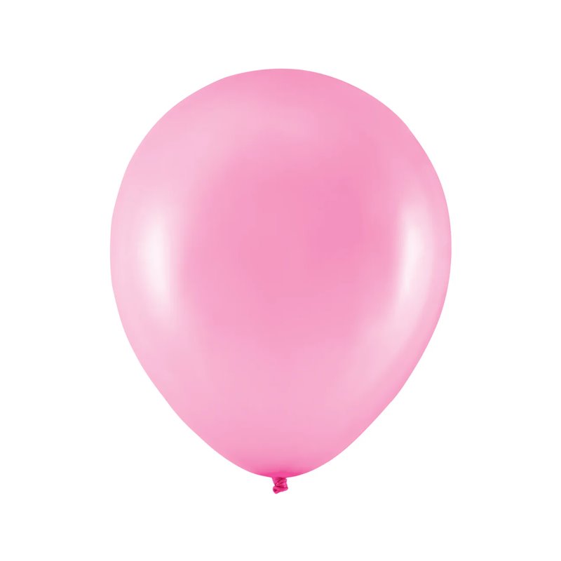 10 st Standard Metallic rosa ballonger - Storlek 10" ca 27 cm