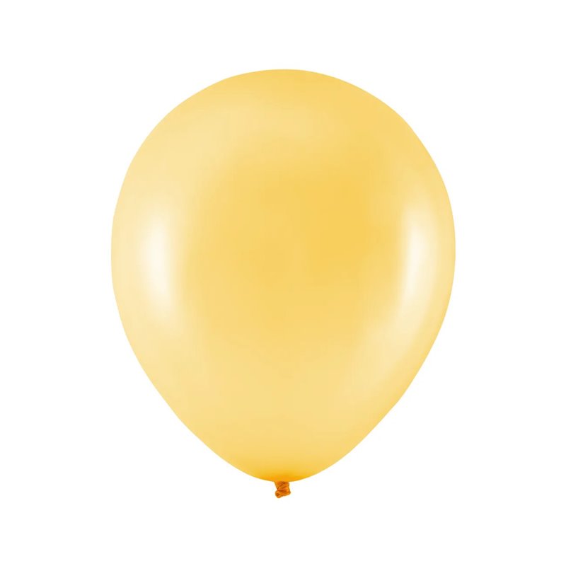 10 st Standard Metallic guld ballonger - Storlek 10" ca 27 cm