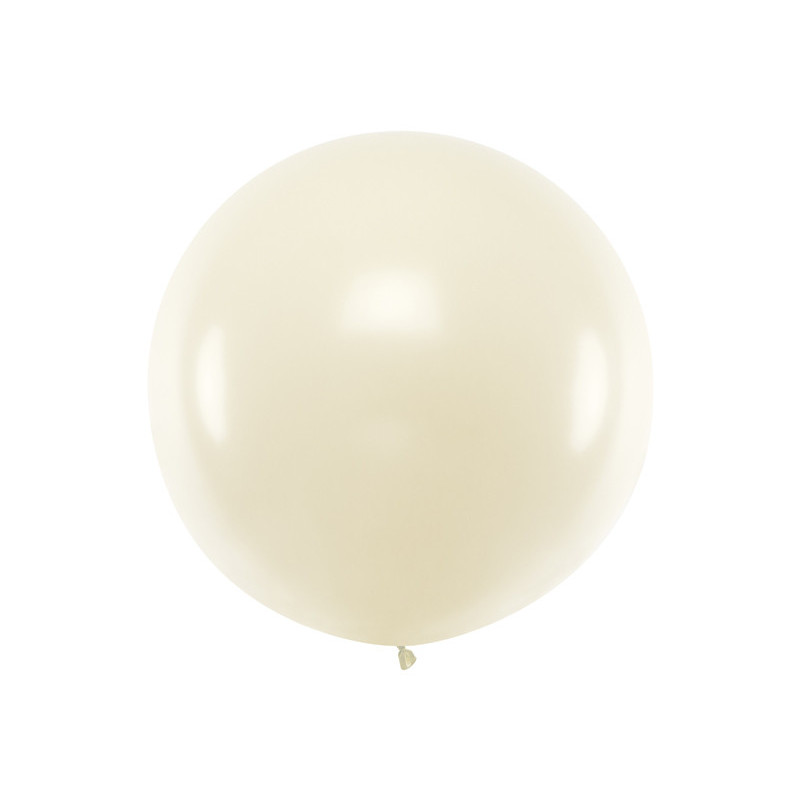 1 st Kämpa Metallic pärlvit ballong - 1 meter