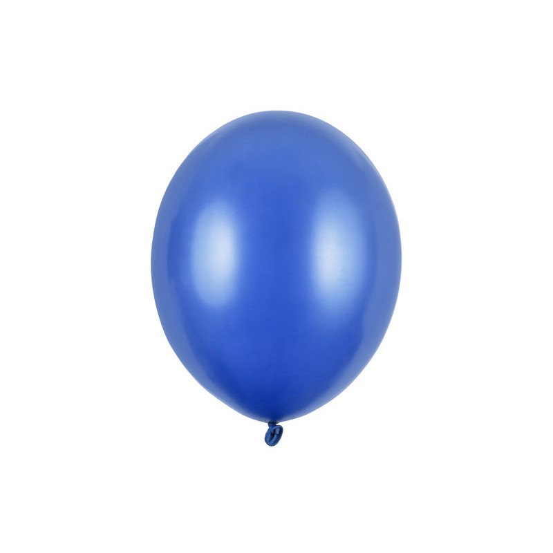 100 st Metallic royal blå ballonger - strl 12"