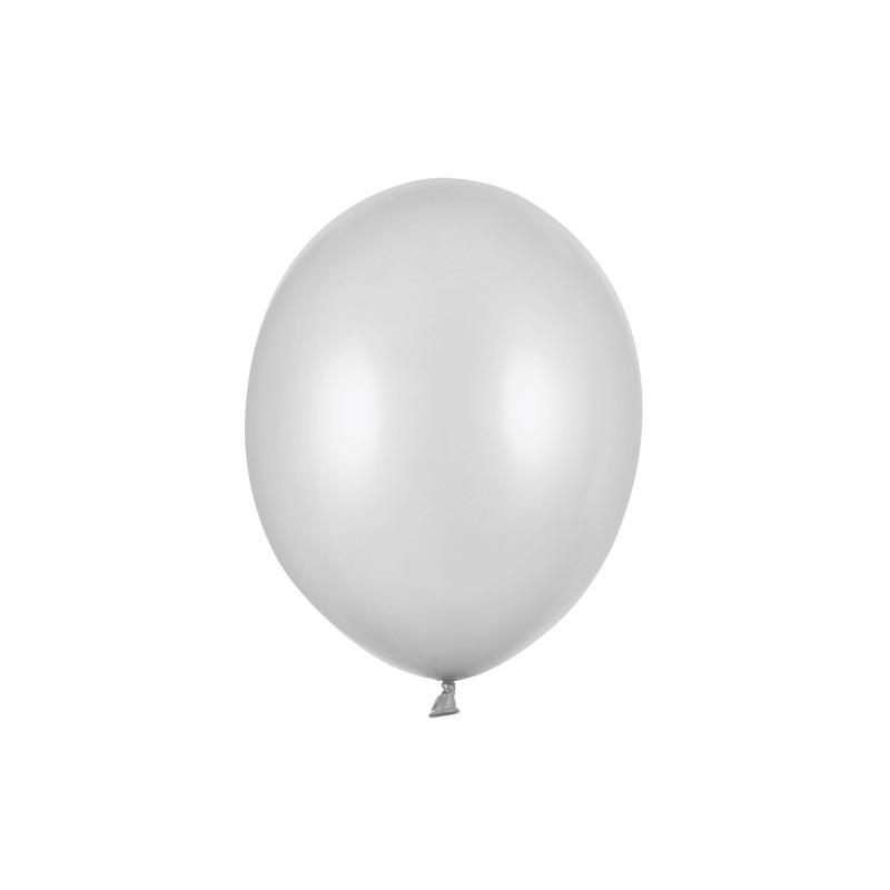 50 st Metallic silver ballonger - strl 12"